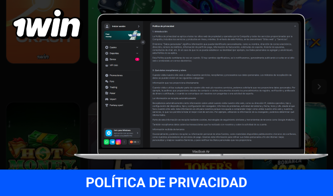 Política de Privacidad y Protección de Datos de 1win para usuarios de Latinoamérica