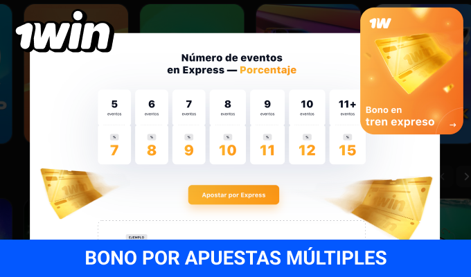 Aumento del bono 1win por apuestas combinadas